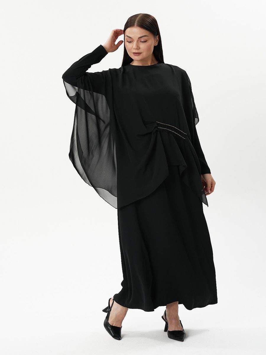 Pelerinli  Dosax Abiye Elbise  MAQ  (25AW25007)