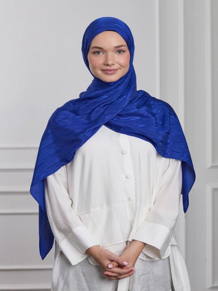 Jakarlı Aura Silky Şal