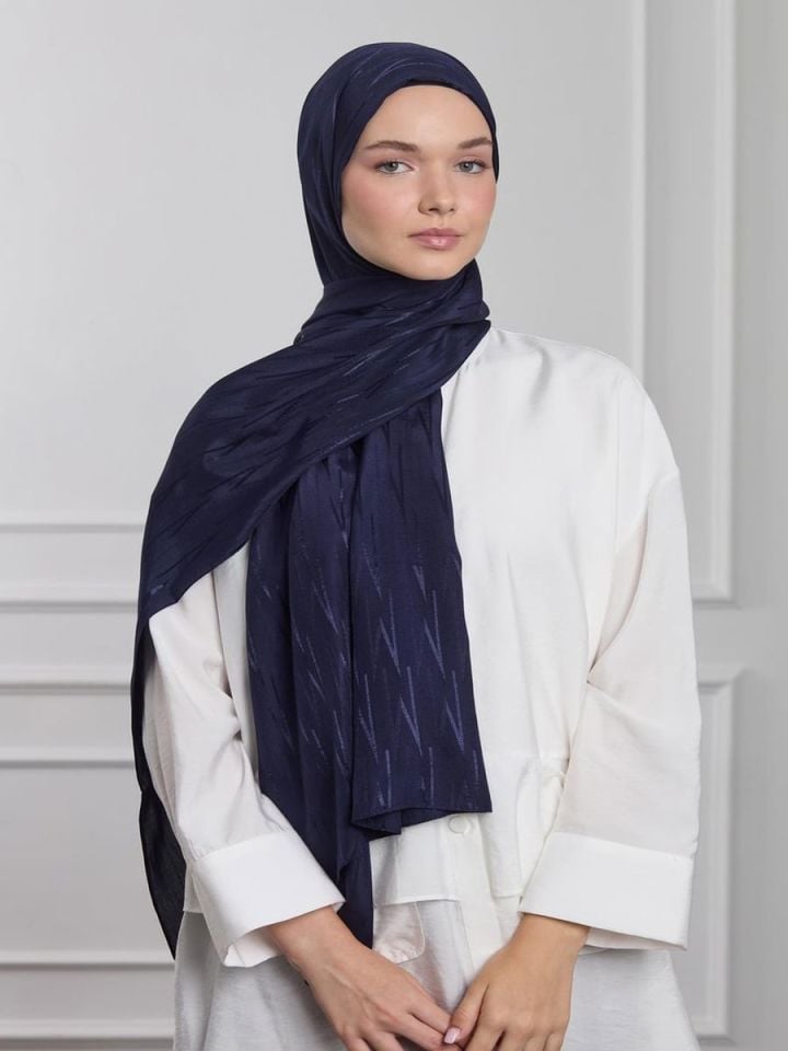Jakarlı Aura Silky Şal