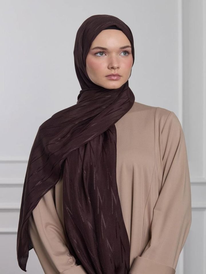 Jakarlı Aura Silky Şal