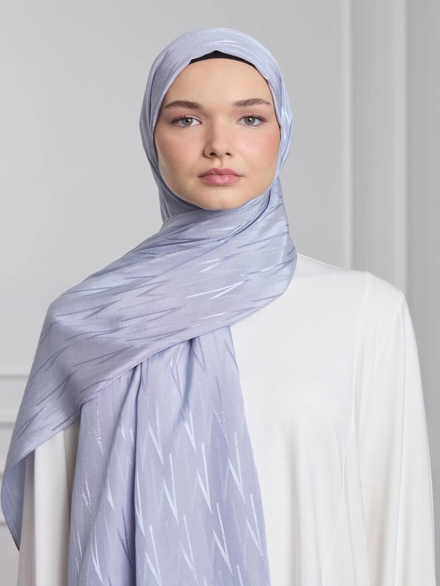 Jakarlı Aura Silky Şal