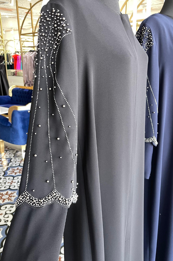 Omuz ve Kol Taş İşlemeli  Ferace