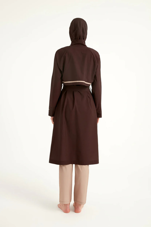 Marina Kahverengi Tam Kapalı Tesettür Mayo - M2533