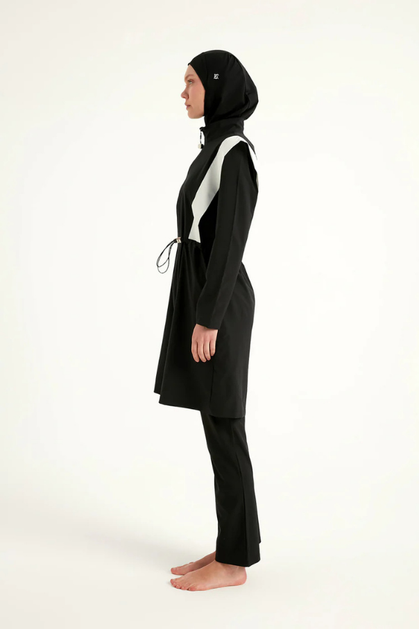 Marina Siyah Tam Kapalı Tesettür Mayo - M2526-1