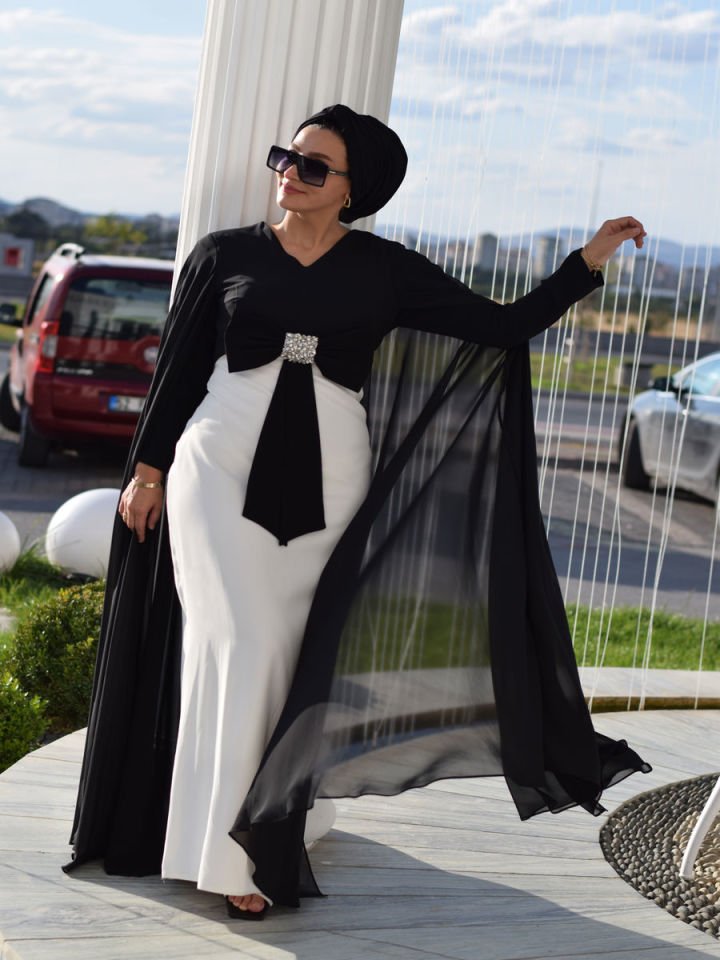 Fiyonklu Abiye Elbise 2427