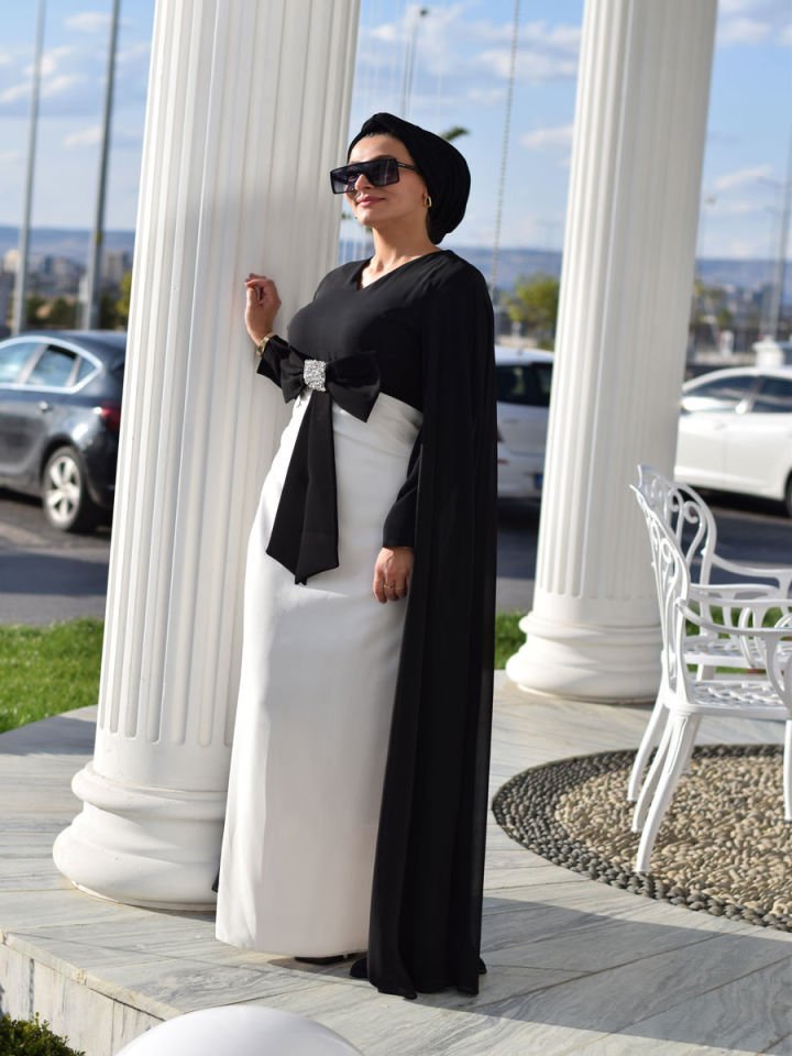 Fiyonklu Abiye Elbise 2427