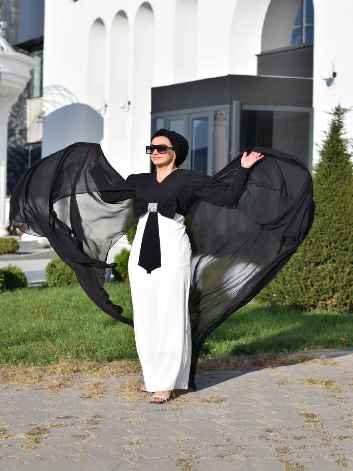 Fiyonklu Abiye Elbise 2427