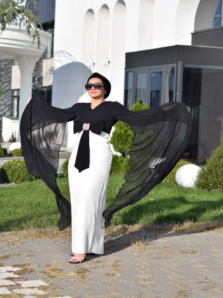 Fiyonklu Abiye Elbise 2427