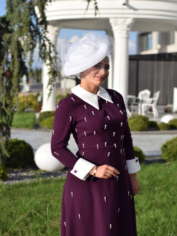 Tesettür İncili  Abiye Elbise 2527