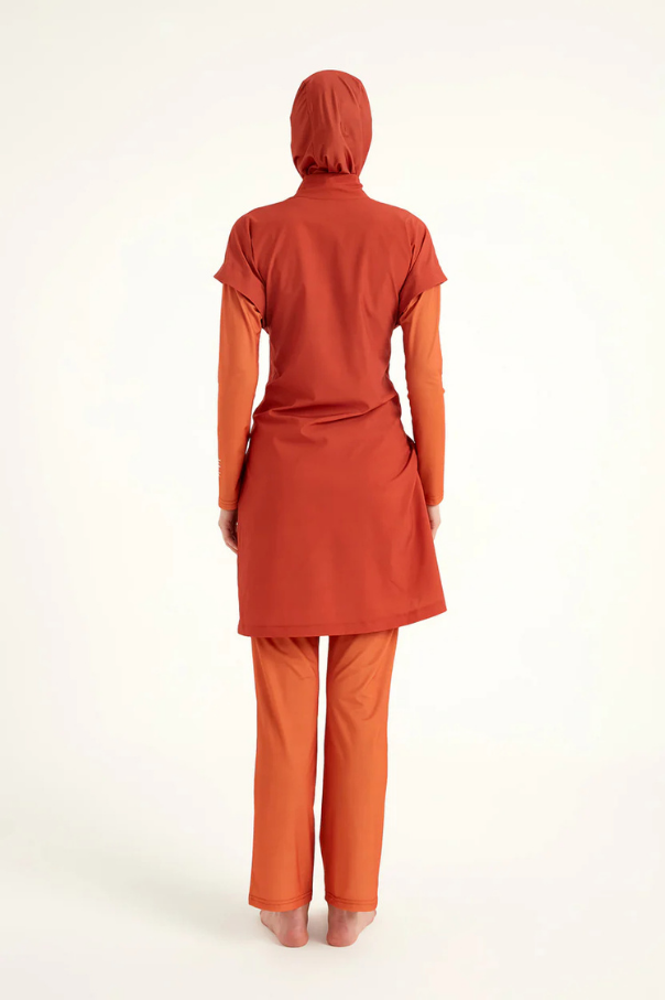 Marina Turuncu Tam Kapalı Tesettür Mayo – M2523-2