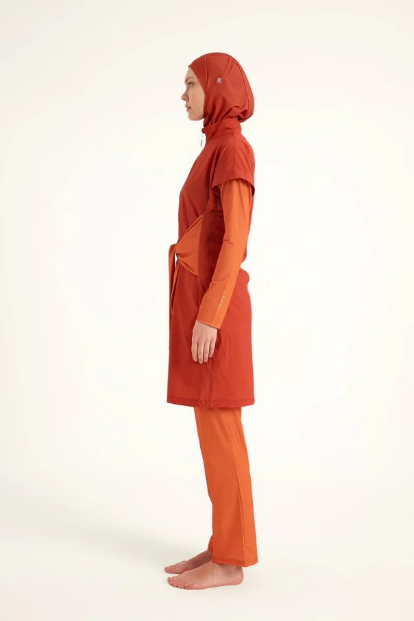 Marina Turuncu Tam Kapalı Tesettür Mayo – M2523-2