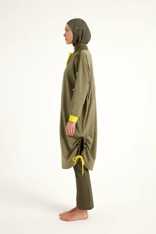 Marina Haki Tam Kapalı Tesettür Mayo - M2524