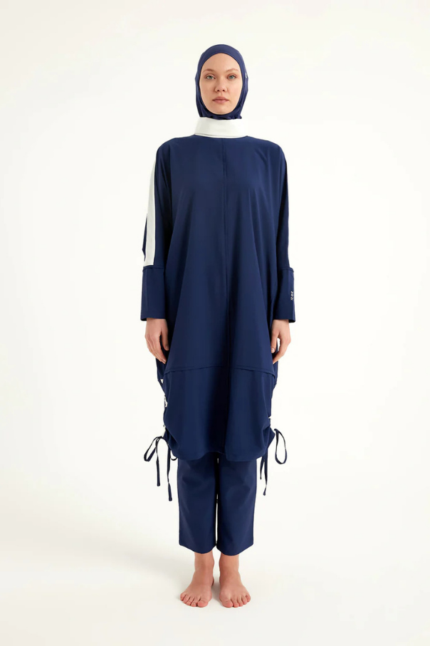 Marina Lacivert Tam Kapalı Tesettür Mayo - M2521-2