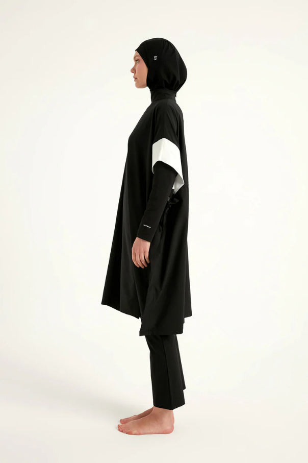 Marina Siyah Tam Kapalı Tesettür Mayo - M2502