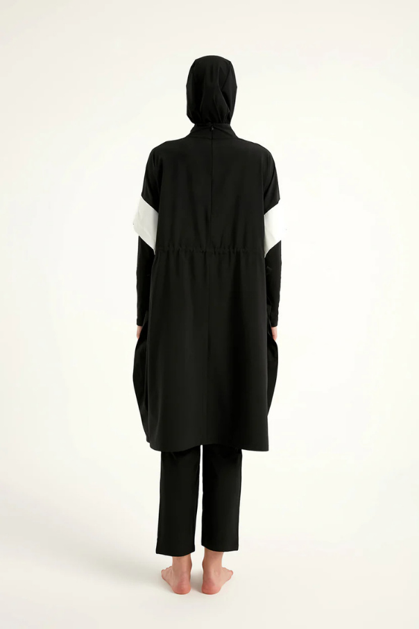 Marina Siyah Tam Kapalı Tesettür Mayo - M2502