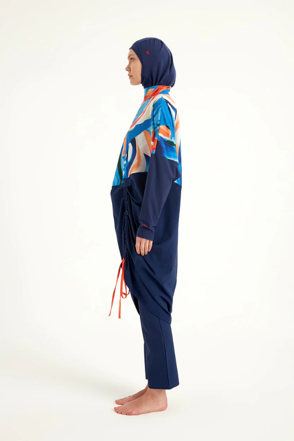 Marina Lacivert Tam Kapalı Tesettür Mayo - M2515