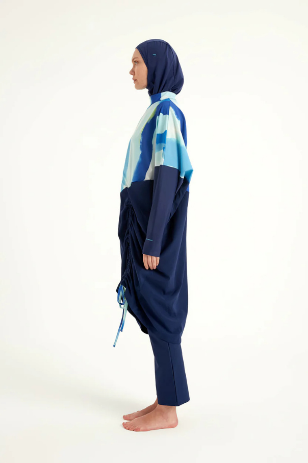 Marina Lacivert Tam Kapalı Tesettür Mayo - M2513