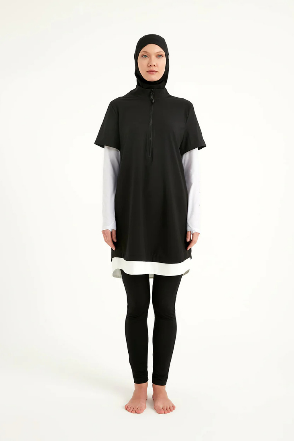 Marina Siyah Tam Kapalı Tesettür Mayo - M2532