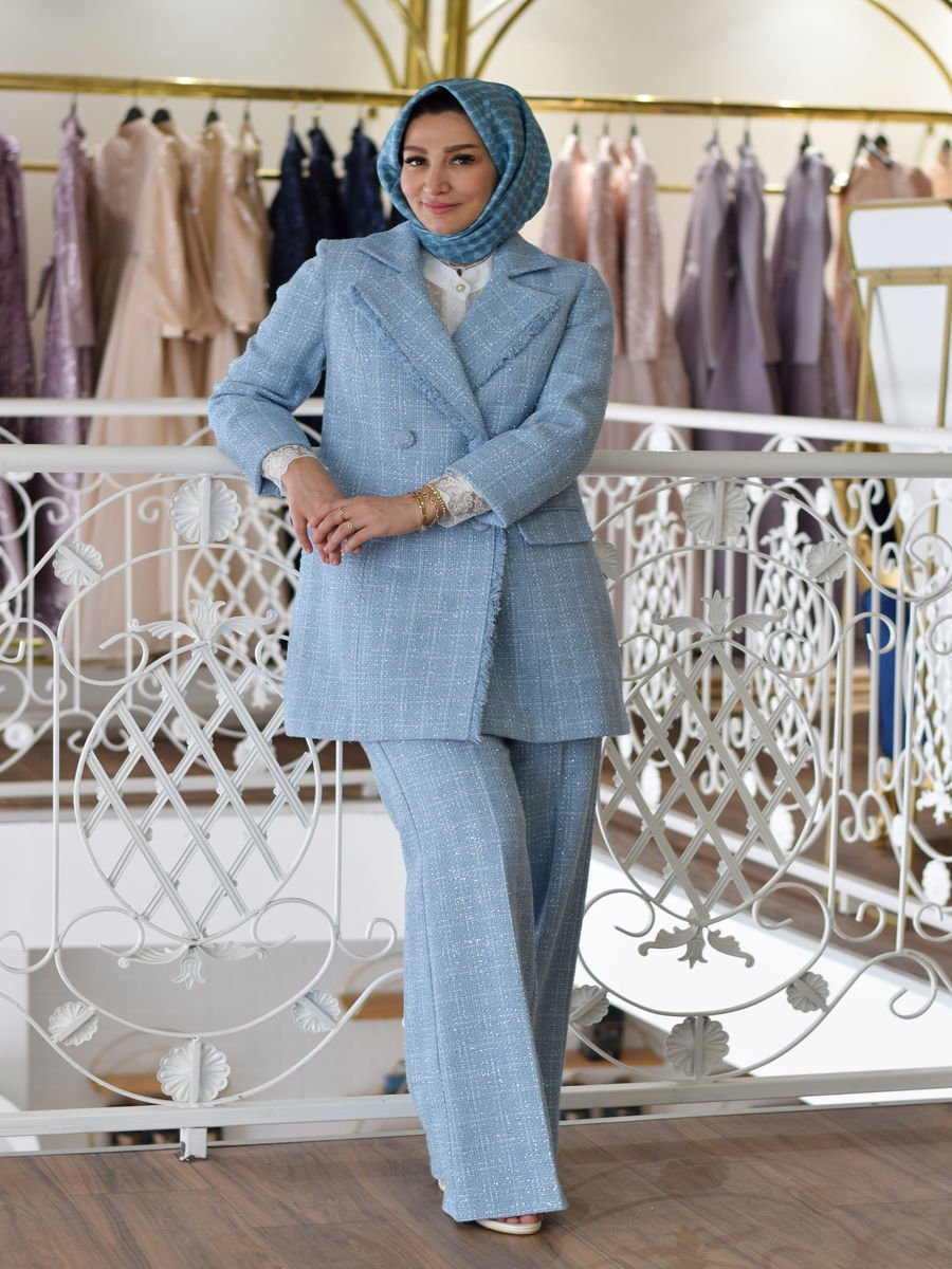 Blazer Safir Pantolonlu Takım