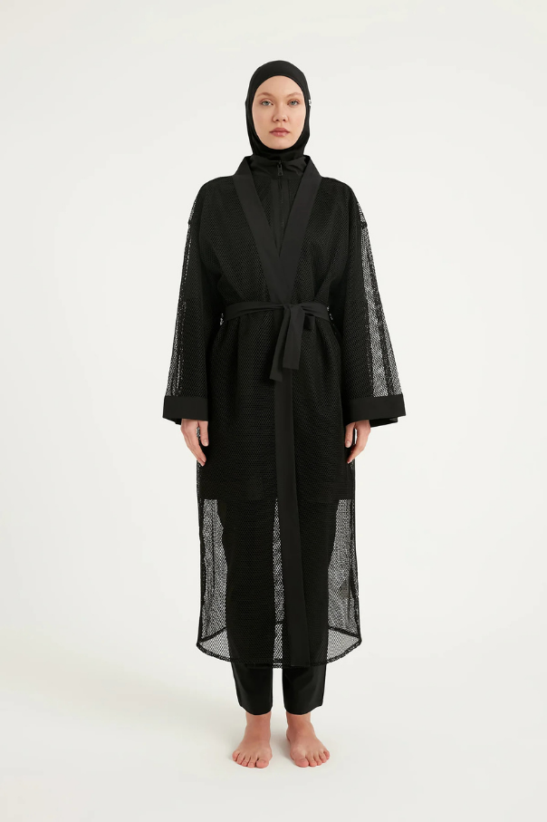 Marina Siyah Tül Kimono – P2501-1