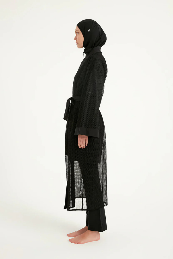 Marina Siyah Tül Kimono – P2501-1