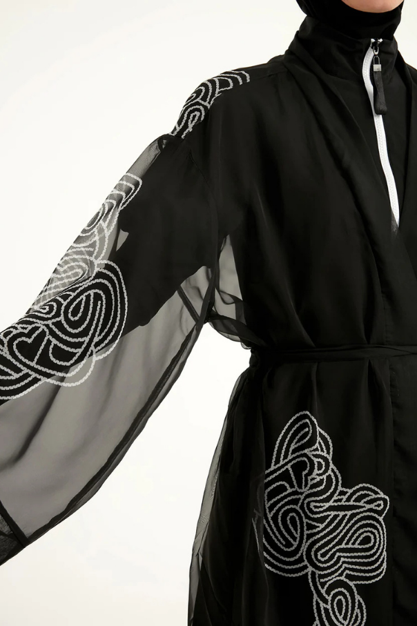 Marina Damask Desenli Şifon Kimono – P2515