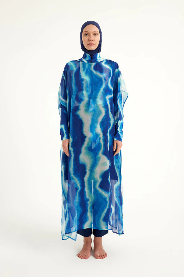 Marina Renkli Desenli İpeksi Pareo – P2513-2