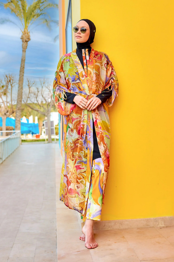 Marina Renkli Pareo Kimono – P2512
