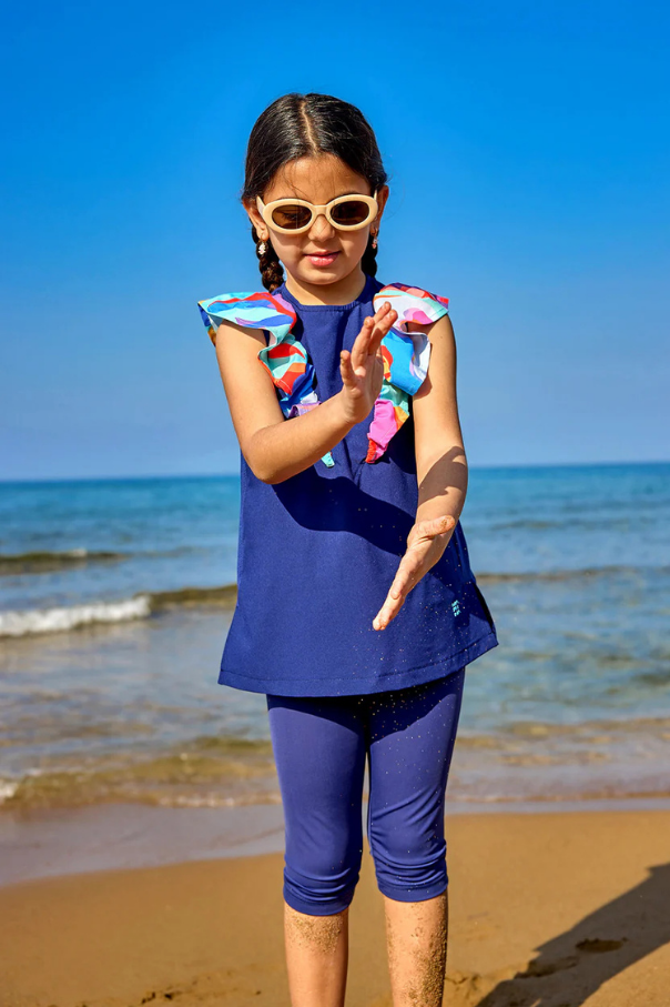 Marina UPF50+ Korumalı Kız Çocuk Mayo - C2502