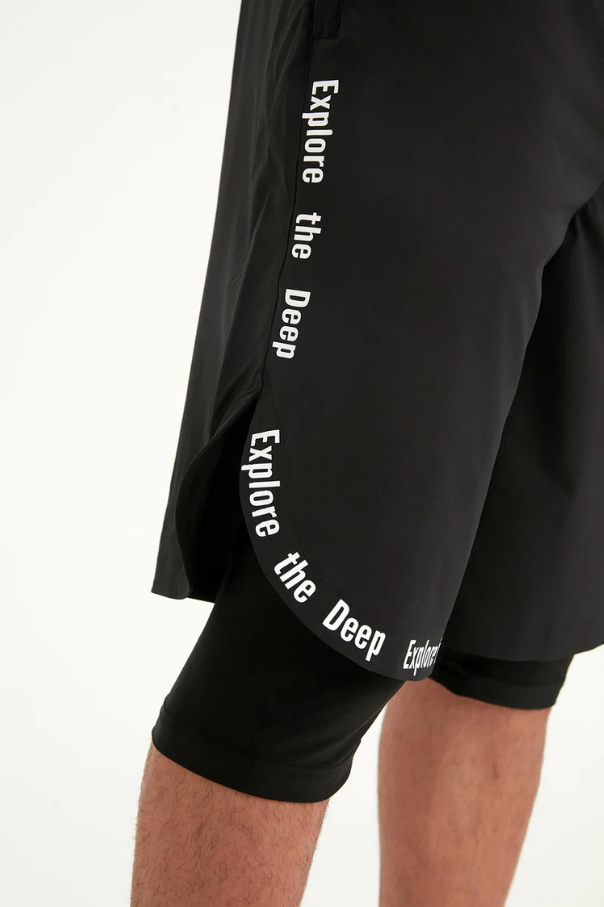 Marina Siyah Erkek Tesettür Yüzme Şortu - S2504-1