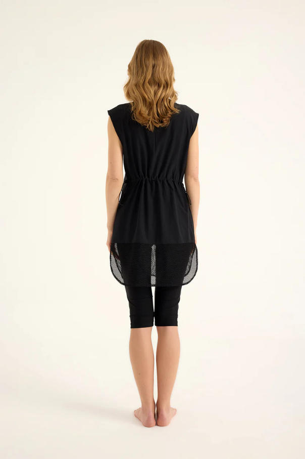 Marina Siyah Yarı Kapalı Tesettür Mayo - H2507-1