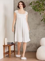 Pierre Cardin Penye Dantelli Gecelik & Sabahlık Takım - 4005