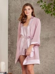 Pierre Cardin Saten Dörtlü Gelin Çeyiz Seti - 7085 Rose