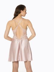 Pierre Cardin Saten Dantelli Gecelik ve Sabahlık Takımı - 4300
