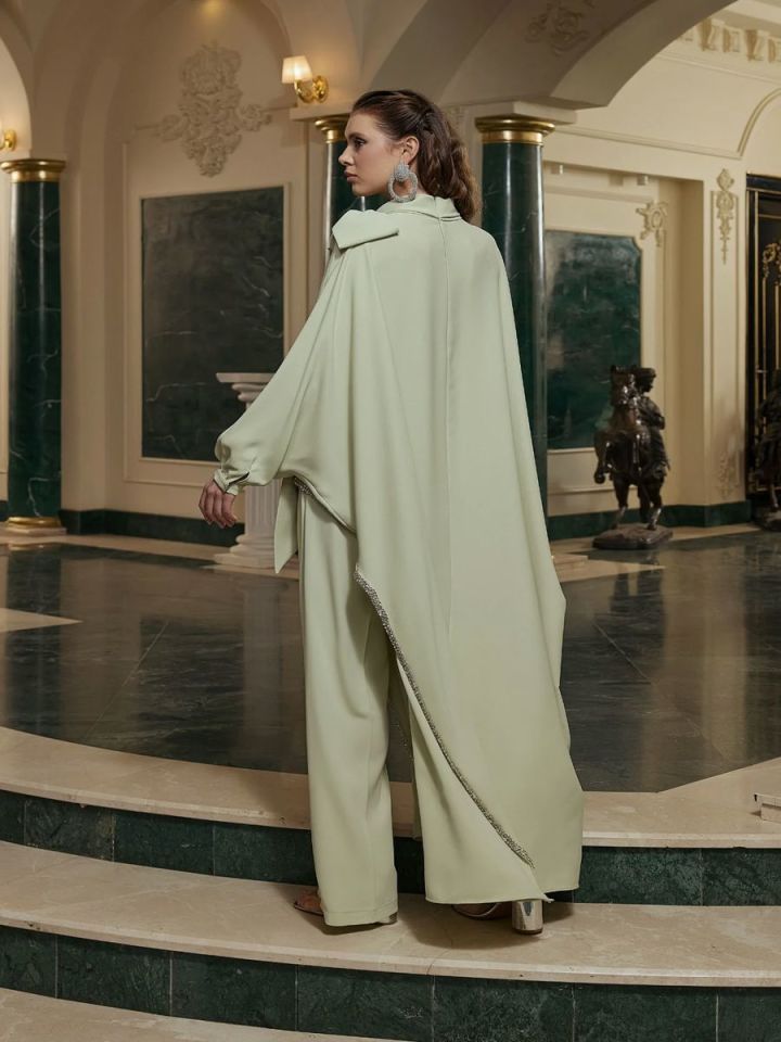 Mint Yeşili Zarif Tesettür Takım
