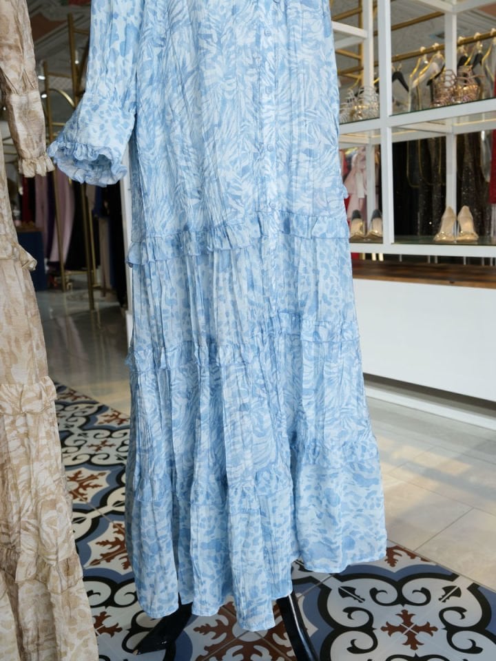 5874 Zebra Desenli Elbise