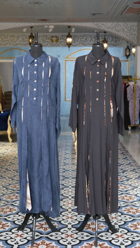 Büyük Beden Dilimli Elbise 5813