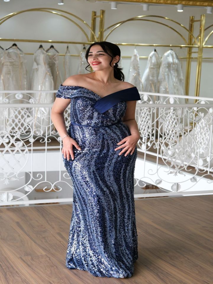 Payetli Abiye Elbise