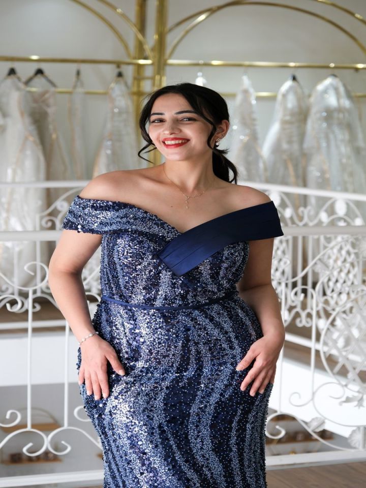 Payetli Abiye Elbise