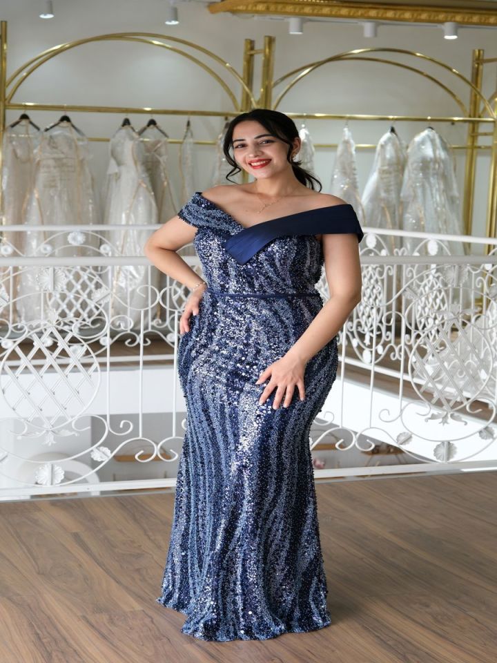 Payetli Abiye Elbise