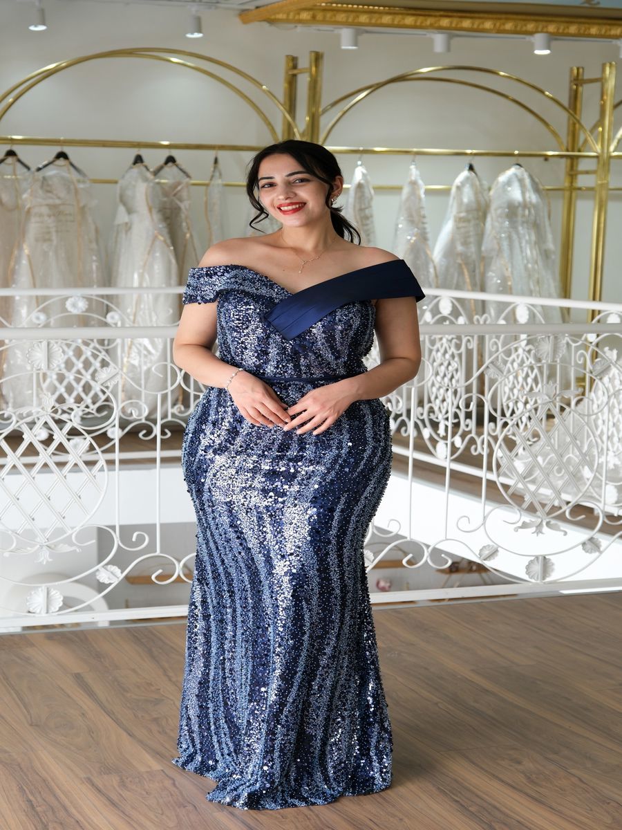 Payetli Abiye Elbise