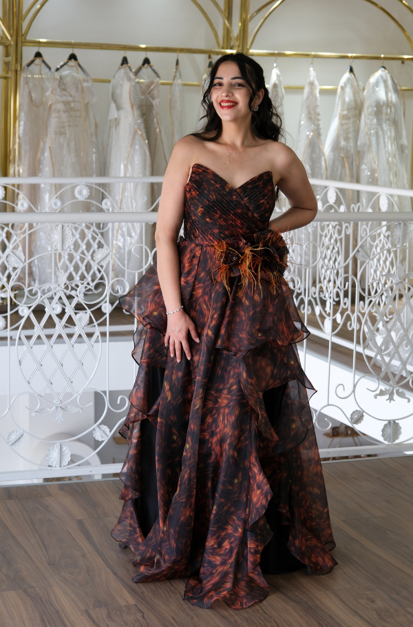 Volanlı Abiye Elbise