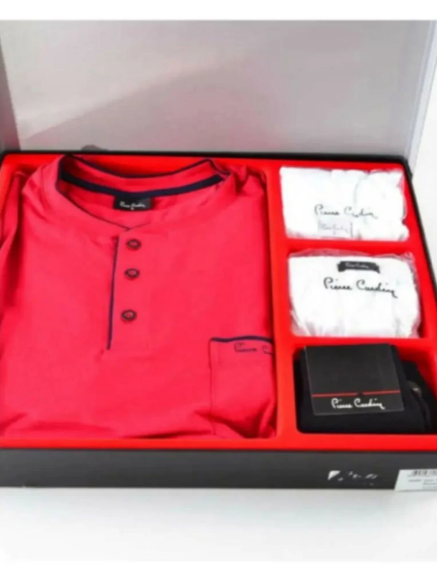 Pierre Cardin Damat Çeyiz Bordo Pijama Çamaşır Set Takım 2000