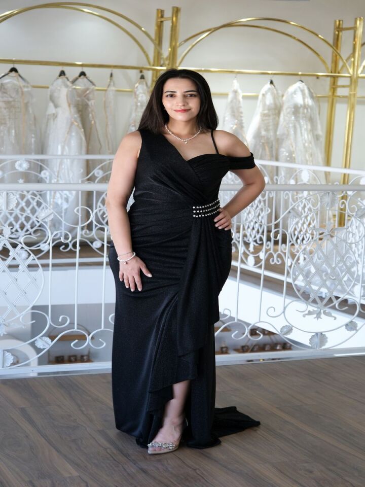 Tek Omuz Abiye Elbise