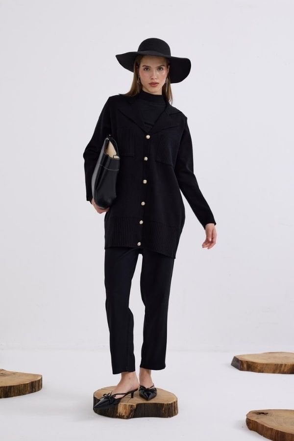 Misty Cepli Kısa Triko Hırka