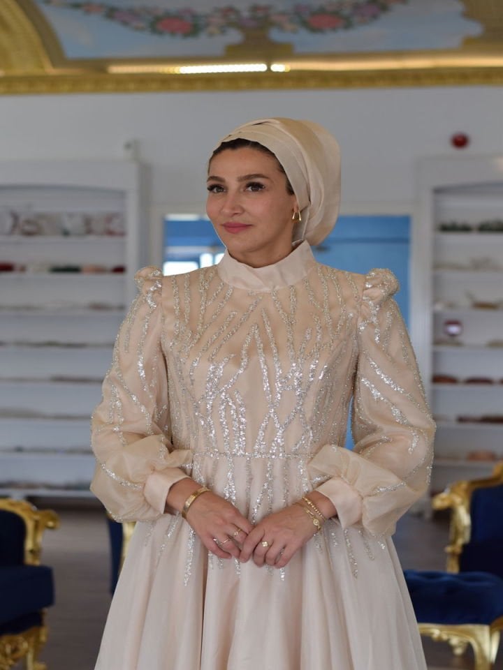 Tesettür İşlemeli Abiye Elbise Adelina Model 22GABY.0095R003