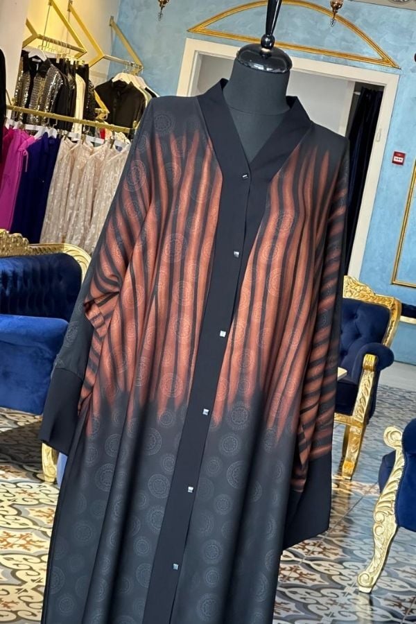 Çizgi Desenli Ferace