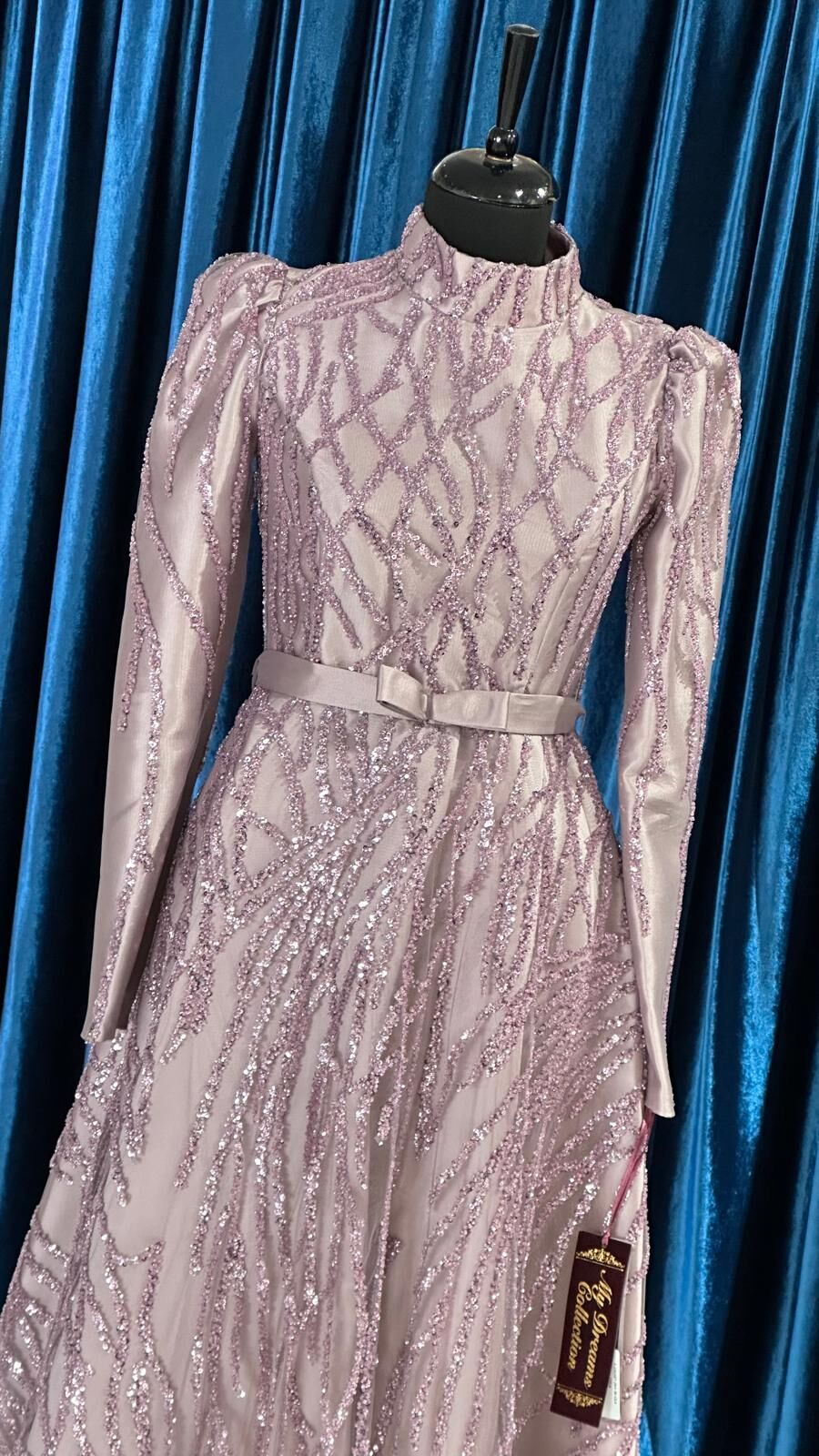 Işıltı Tesettür Abiye Elbise