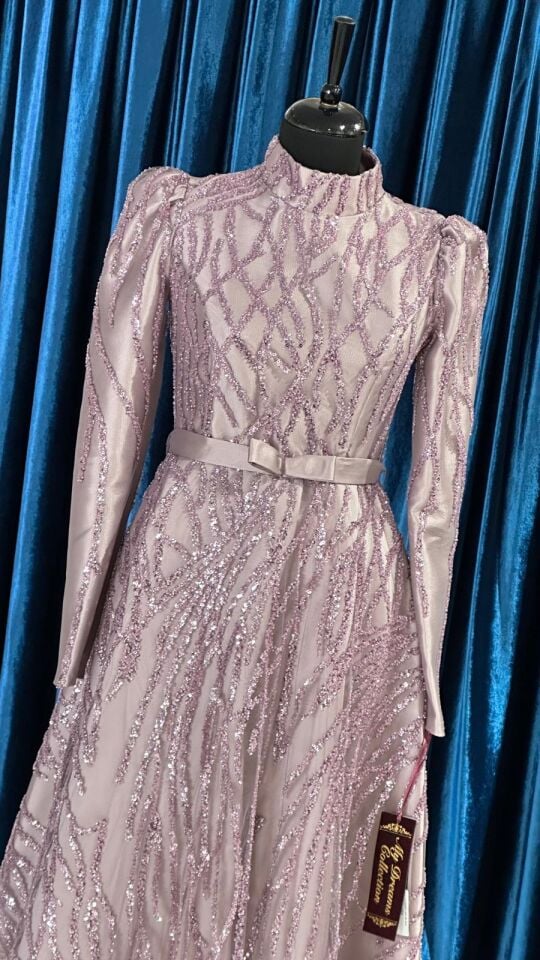 Işıltı Tesettür Abiye Elbise