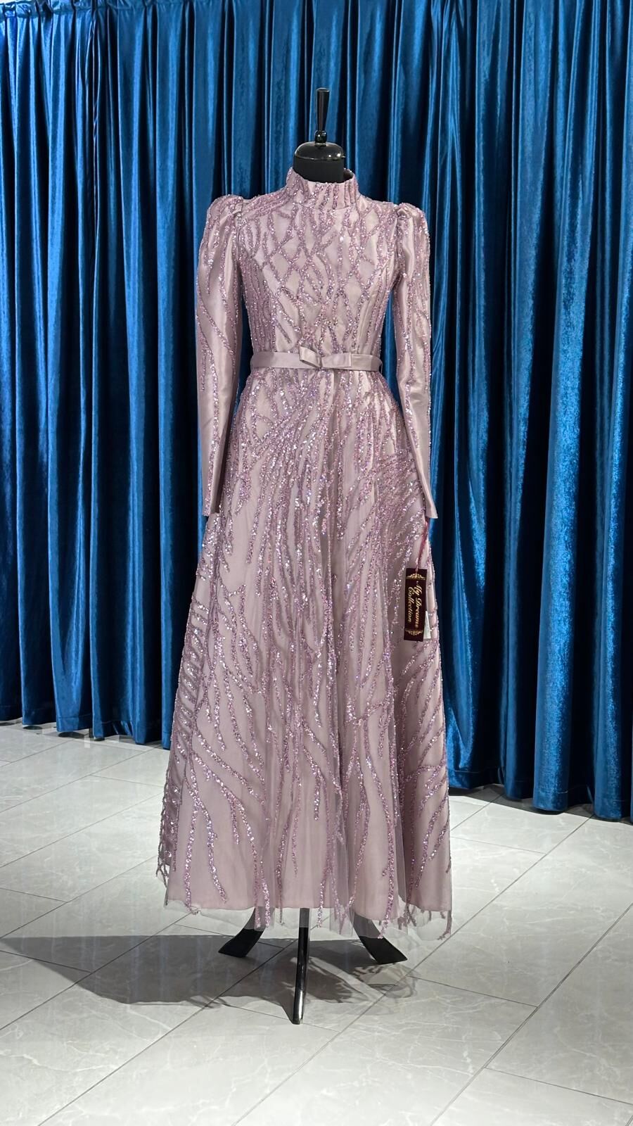 Işıltı Tesettür Abiye Elbise